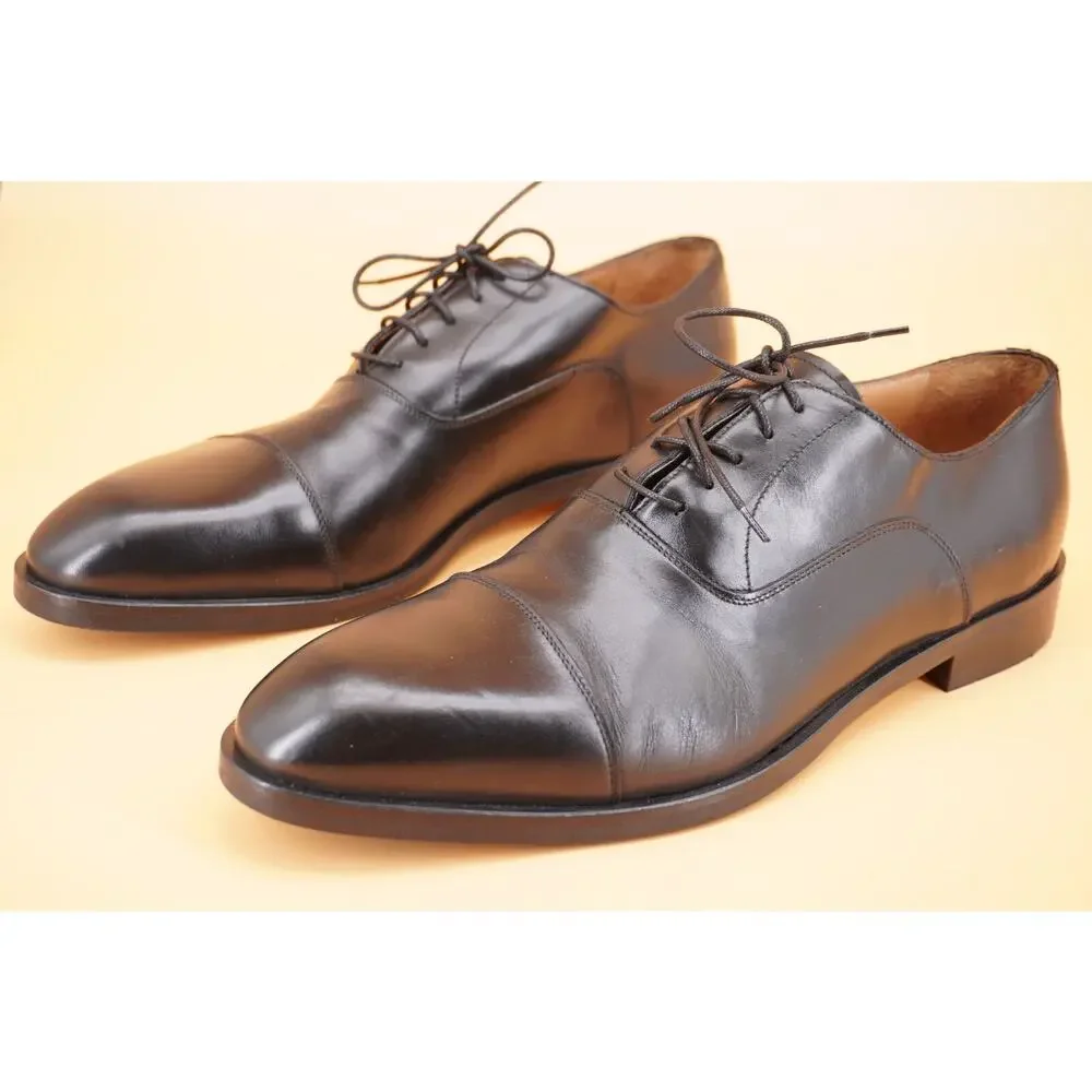 To Boot New York Dover Cap Toe Black Leather Oxfords Size 13 Men Adam Derrick